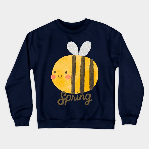 Its Spring, Funny Bee Design Crewneck Sweatshirt by fratdd